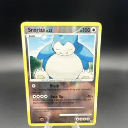 Pokemon Snorlax 37/130 Diamond and Pearl Rare Reverse Holo Basic 100 HP Eng - Image 1