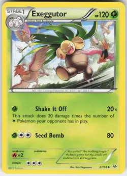Exeggutor 2/108 Uncommon Roaring Skies Pokemon Lightly Played - Image 1