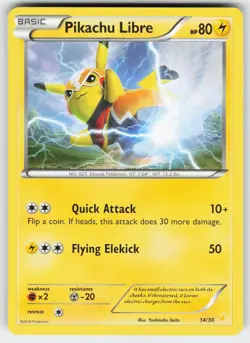 Pikachu Libre (14 14/30 XY Trainer Kit: Pikachu Libre & Suicune Pokemon LP - Image 1