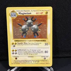 Magneton 9/102 Holo Rare Pokemon 1999 Shadowless Base Set - Image 1