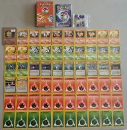 1999 Pokemon Brush Fire Theme Deck WOTC LP/MP Complete Inbox Missing Coin - Image 1
