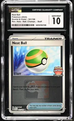 NEST BALL (Staff) Scarlet & Violet Reverse Holo CGC 10 Pokemon [Nostalgium] - Image 1