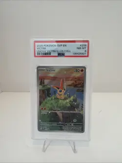 2025 POKEMON SVP PROMO UNOVA VICTINI ILLUSTRATION COLLECTION #208 VICTINI PSA 8 - Image 1