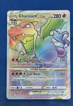 Charizard VStar 174/172 Brilliant Stars Rainbow Secret Rare Holo 🔥 Pokemon - Image 1
