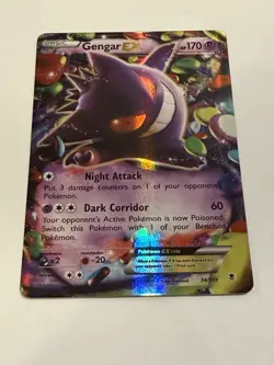 Pokemon Gengar EX 34/119 XY Phantom Forces Ultra Rare Holo HP170 Dark Corridor C - Image 1