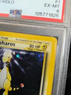 2000 Pokemon Neo Genesis Ampharos & Azumarill PSA 6 W/Swirls 🍥 - Image 2