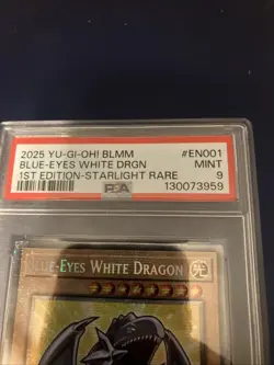 Yu-Gi-Oh 2025 BLMM 1st Edition Starlight Rare PSA 9 Blue Eyes White Dragon - Image 2