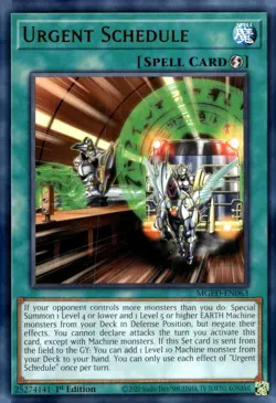 Yu-Gi-Oh! Urgent Schedule 1st Ed. MGED-EN063 Rare NM/LP x1 - Image 1