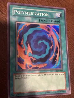 Yu-Gi-Oh! TCG Polymerization Spell-Normal Super Rare LOB-059 Holo Unlimited - Image 2
