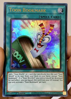 Yugioh Toon Bookmark TOCH-EN003 Ultra Rare 1st Ed NM/VLP w/Tracking - Image 1