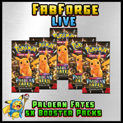 #001 - Paldean Fates Booster Pack (x5) - Opened Live - Image 1