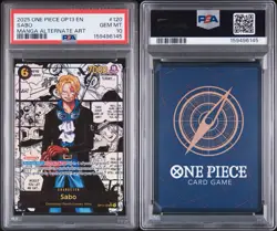 2025 One Piece OP13 En Manga Alternate Art #120 Sabo PSA 10 GEM MINT - Image 3