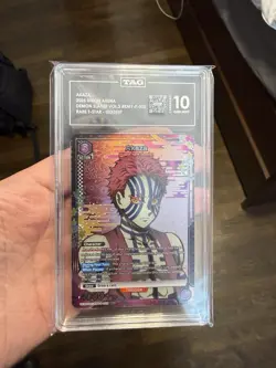 Union Arena TCG Akaza Alt Art Holo #002 TAG 10 Gem Mint Demon Slayer - Image 1