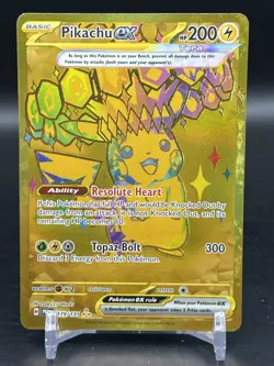 Pikachu ex 179/131 SV: Prismatic Evolutions Holo Gold Hyper Rare Pokemon NM - Image 1