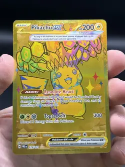 Pikachu ex 179/131 SV: Prismatic Evolutions Holo Gold Hyper Rare Pokemon NM - Image 3
