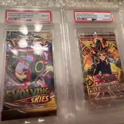 2021 SWSH Pokemon Evolving Skies Foil Pack Rayquaza PSA (Mislabeled /Error Pack) - Image 4