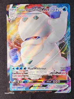 POKEMON GALARIAN DARMANITAN VMAX 037/185 ULTRA RARE HOLO - VIVID VOLTAGE - NM - Image 2
