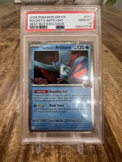 Team Rocket's Articuno 051/182 Pokemon Destined Rivals Stamped Promo PSA 10 - Image 1