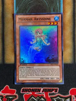 Yugioh Mermail Abyssdine CBLZ-EN032 Super Rare 1st Ed LP - Image 1