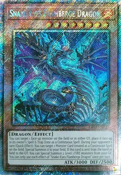 Snake-Eyes Flamberge Dragon (Platinum Secret Rare) - 1st Edition RA03 NM YuGiOh - Image 1