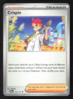Pokemon TCG Crispin 105/131 -Prismatic Evolutions - Regular Non-Holo Card - Image 1
