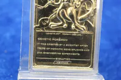 Pokemon MewTow 1999 23k Gold Plated Trading Cards W/ Certificate Of Authenticity - Image 4