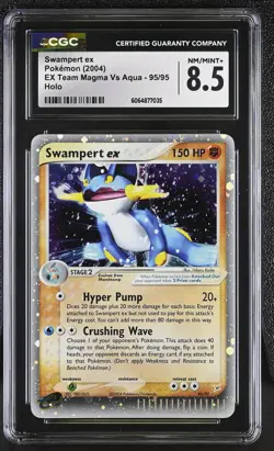 CGC 8.5 Swampert ex 2004 EX Team Magma Vs Aqua 95/95 Holo Pokemon Card - Image 1