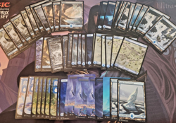 MTG Full Art Islands Set - 58 Card Lot - NEO, ONE, DMU, UNF, THB, and More - Image 1