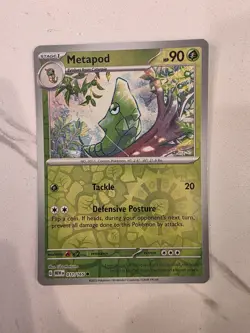 2023 - Scarlet & Violet - 151 Metapod reverse holo #11 Pokemon Card - NM! - Image 1