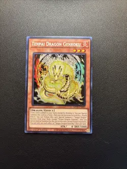 YUGIOH: Tenpai Dragon Genroku MP25-EN082 Prismatic Secret Rare 2025 Mega-Pack A6 - Image 1