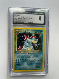 1st Edition Feraligatr 4/111 Neo Genesis 1st Ed. Holo Vintage Pokemon Card CGC 9 - Image 1