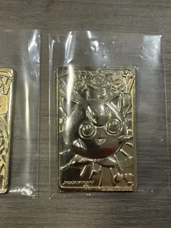 1999 Pokemon Charizard & Jigglypuff Nintendo Burger King 23K Gold Plated Cards - Image 3