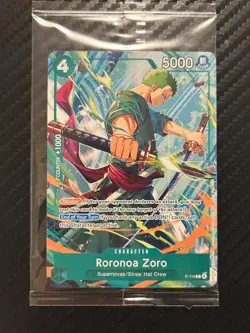 Roronoa Zoro P-114 Exclusive Convention One Piece Promo Card Sealed English - Image 1