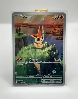 Pokemon TCG Card Victini SVP 208 Promo Illustration Rare - NM - Image 1