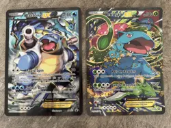 Pokemon XY JUMBO EX Cards Blastoise Venusaur Set XY122 - XY123 - Image 1