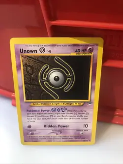 Pokemon TCG Unown H Rare Card Neo Destiny 28/105 Near Mint - Image 1