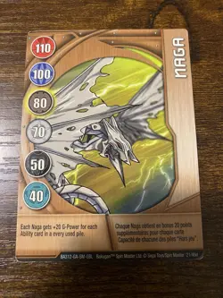 Bakugan Card - Naga - Copper Gate Card - BA312 - 21/48d - 2008 - Image 1