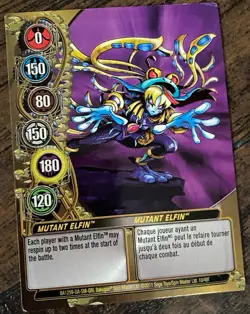 Bakugan Mechtanium Surge Card Lot (11) - Mutant Elfin Gate Card + Ability Cards - Image 1