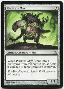 Perilous Myr 192 Common Scars of Mirrodin Magic: The Gathering Lightly Played - Image 1
