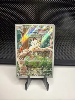Pokemon Meowth 106/094 – Phantasmal Flames – English IR (Illustration Rare) - Image 1