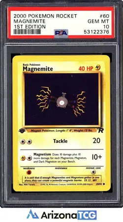 Pokemon 2000 Magnemite 60/82 1st Edition Team Rocket GEM MINT PSA 10 - Image 1