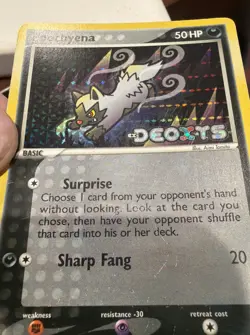 Pokemon TCG Poochyena EX Deoxys 70/107 Reverse Holo Common 2005 Nintendo - LP - Image 4