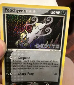 Pokemon TCG Poochyena EX Deoxys 70/107 Reverse Holo Common 2005 Nintendo - LP - Image 5