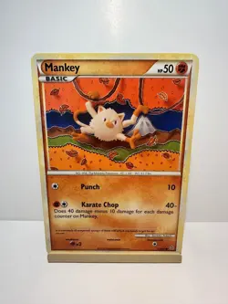 Mankey 53 Common HGSS Unleashed Near Mint - Image 1