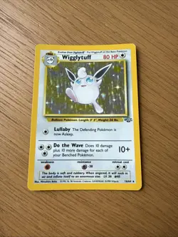 Pokemon TCG Wigglytuff Jungle 16/64 Holo Unlimited Holo Rare Base Set 1999 WOTC - Image 1