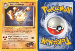 Brock's Primeape 35/132 Uncommon Gym Challenge Pokemon HP Sugimori - Image 3