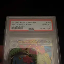 Pokemon Mega Venusaur Ex Holo Ultra Rare 155/132 ME01 2025 PSA 10 - Image 3