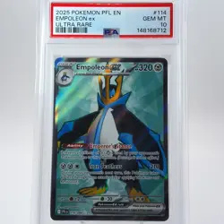 EMPOLEON EX 2025 POKEMON PHANTASMAL FLAMES #114/094 HOLO ULTRA RARE PSA 10 - Image 1