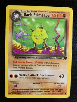 Dark Primeape Team Rocket 43/82 Uncommon Pokemon TCG 2000 Heavily Played - Image 3