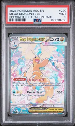 2026 Pokemon Ascended Heroes Mega Dragonite ex #290 SIR PSA 9 Mint - Image 1
